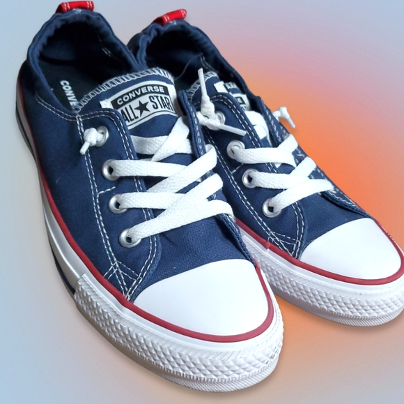 Converse Shoes - Custom Chuck Taylor All Star Shoreline Slip in Athletic Navy with Red Stripe